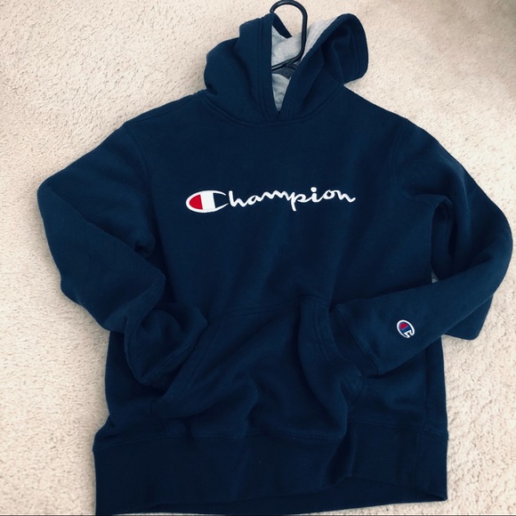 Champion Boys Youth Heritage Hooded Sweatshirt - Picture 6 of 7